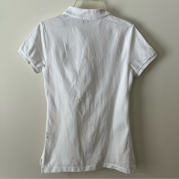 POLO Ralph Lauren Short Sleeve The Skinny Polo Shirt Small White Big Pony Logo - Picture 4 of 5